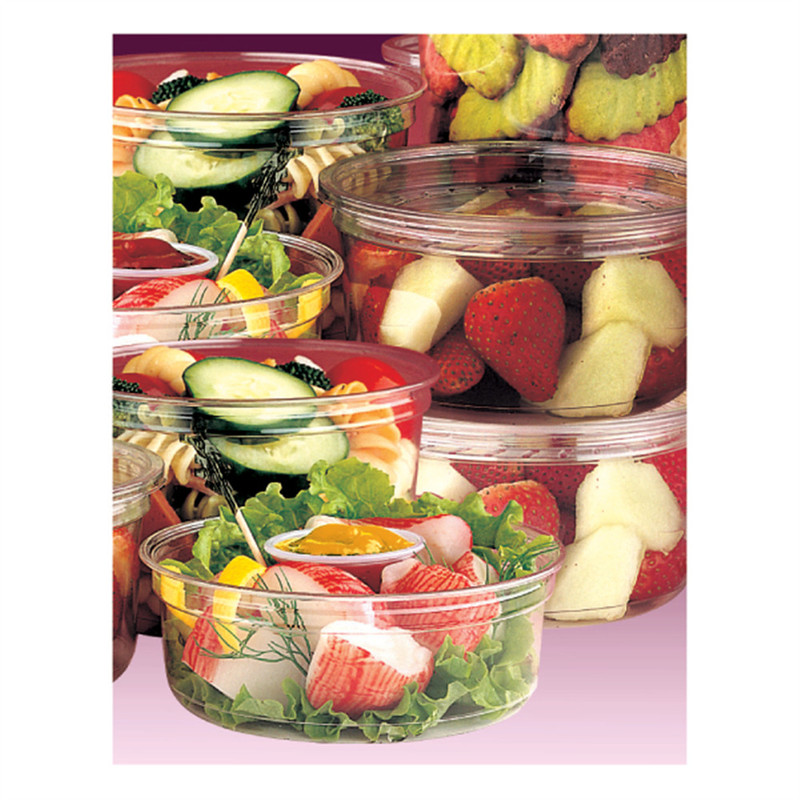 Posoda PET OKROGLA 240 mL s pokrovom - fi 11,7 x 4,3 (V) cm (25/1)