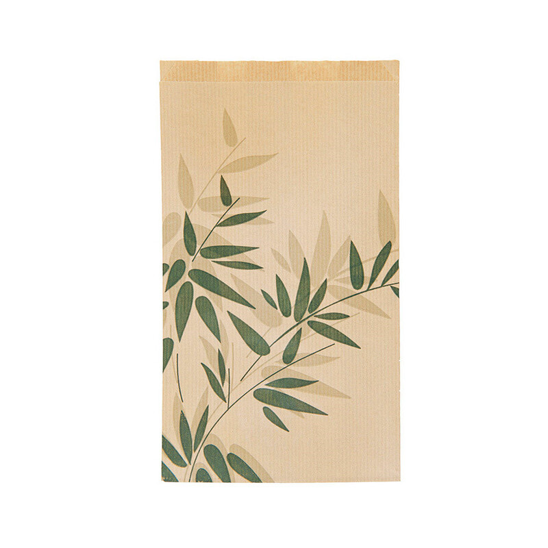 Vrečka za rogljiček kraft s palmini listi (14 + 7 x 26 cm) (500/1) vrecke-za-ostale-jedi/355.10_IMG-01
