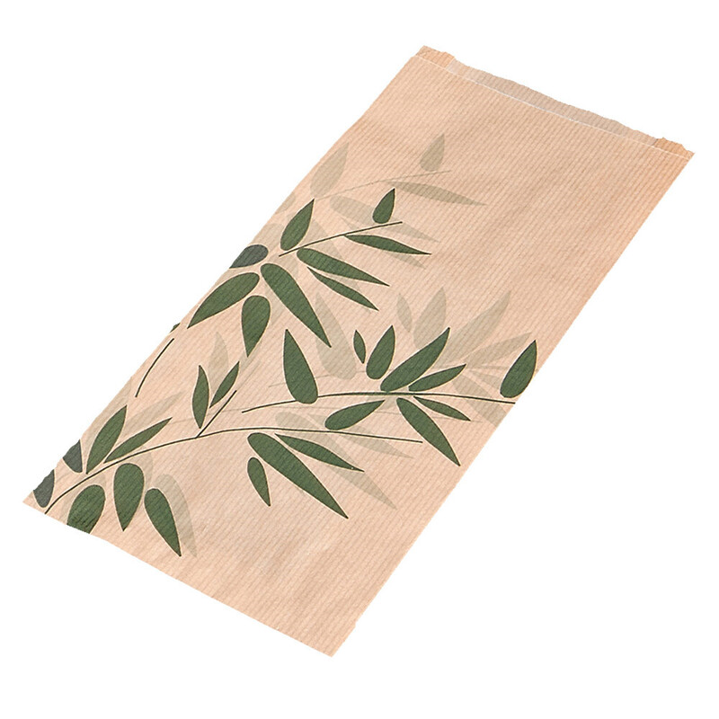 Vrečka za rogljiček kraft s palmini listi (14 + 7 x 26 cm) (500/1) vrecke-za-ostale-jedi/355.10_IMG-MAIN