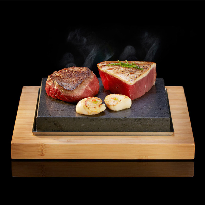 SteakStone plošča za zrezek, Lava kamen Fi: 20 x 18 cm (4 kosi) vse-za-bar/204.17.IMG-01