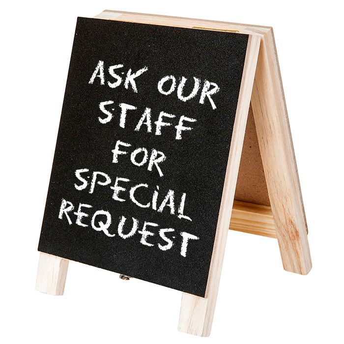 Majhna oglasna dvostranska lesena tabla, ČRNA 10 x 14 x 2,3 cm (1 kos) vse-za-bar/207.24.IMG-01