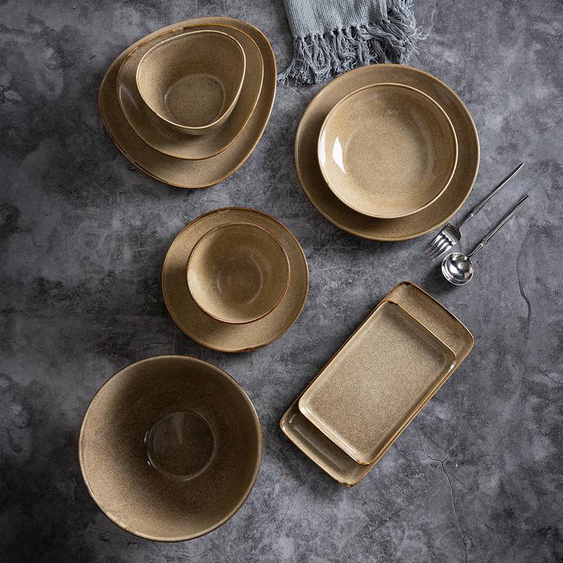 Krožnik "Akala" BEŽ - Fi: 21 x 14,5 x 2,7 cm (6 kosov) vse-za-bar/277.06-IMG-PLACEMENT