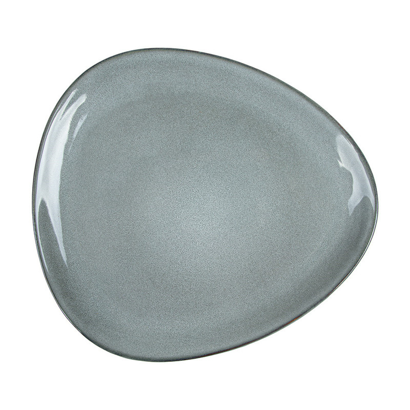 Krožnik Trikotni  "Akala" ZELENO/SIV - 27,5 x 25 x 2,5 cm (6 kosov) vse-za-bar/277.23-IMG-02