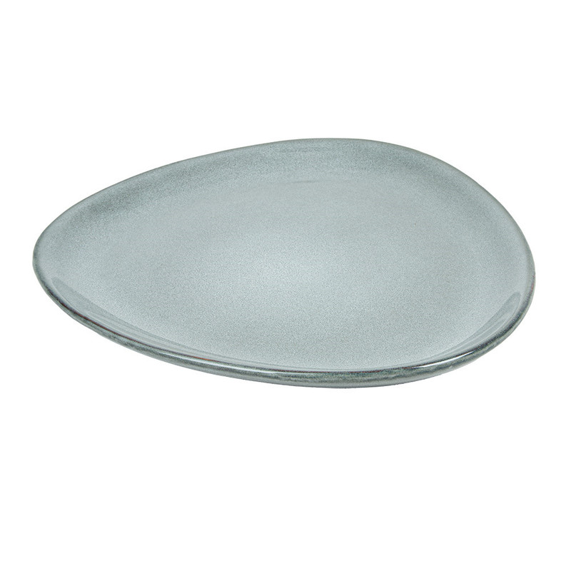 Krožnik Trikotni  "Akala" ZELENO/SIV - 27,5 x 25 x 2,5 cm (6 kosov) vse-za-bar/277.23-IMG-MAIN