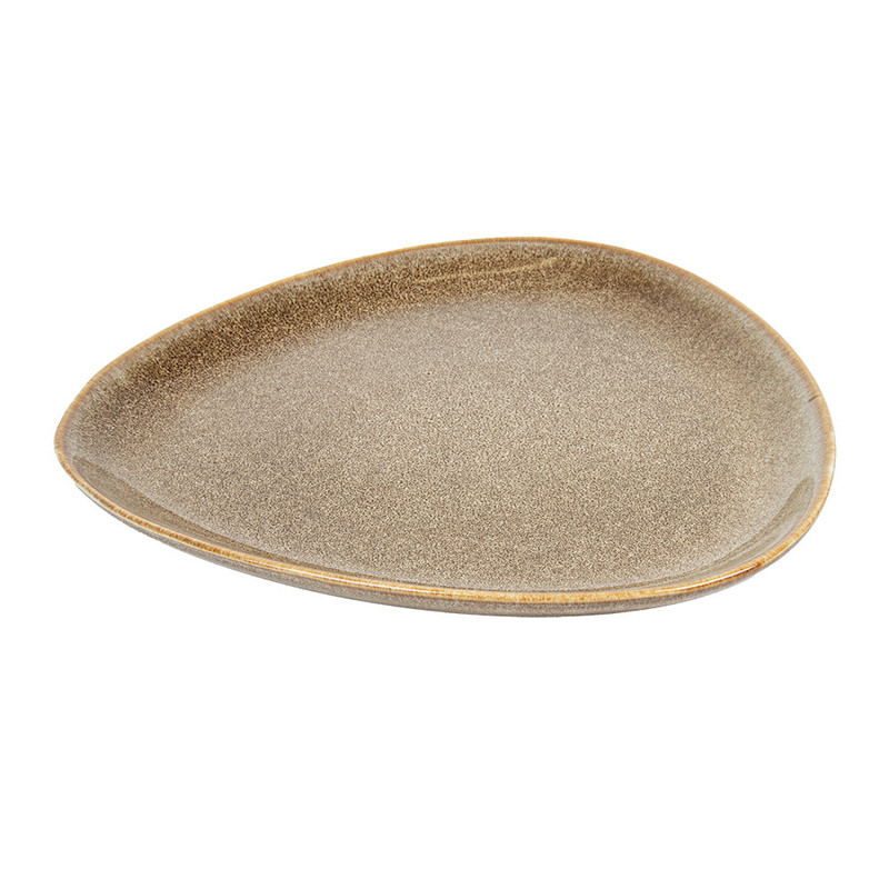 Krožnik Trikotni  "Akala" BEŽ - 27,5 x 25 x 2,5 cm (6 kosov) vse-za-bar/277.24-IMG-MAIN
